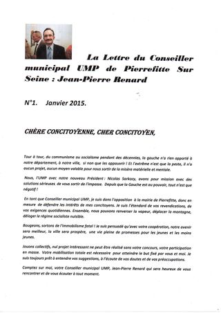 La Lettre de Jean Pierre Renard 1