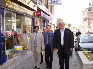 Jean-Pierre Renard avec Alex Bazeli et Eric Raoult à Pierrefitte